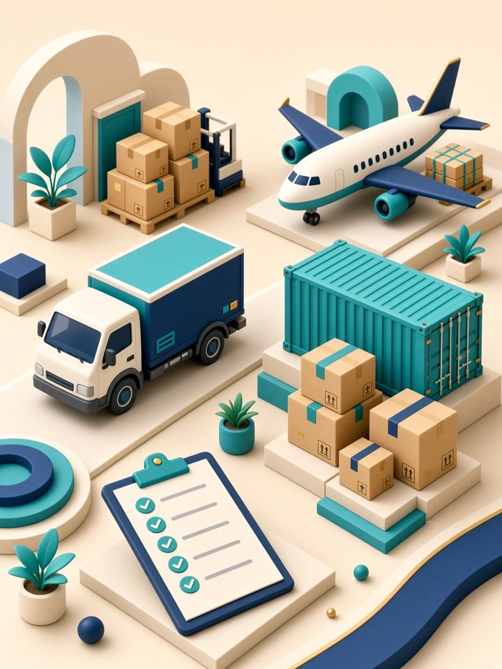 Cargo truck, shipping container and warehouse boxes